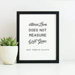 St. Teresa of Calcutta "Intense Love" Catholic art, Catholic Poster, Mother Teresa, Catholic Gifts, Saint Quote, Catholic Poster, Wedding