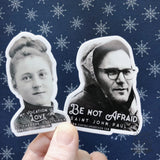 St. Therese of Lisieux Decal "My Vocation is Love" Catholic Inspirational Sticker for indoor & outdoor use | waterbottle laptop faith decal