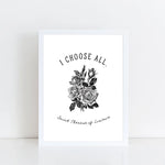 St. Therese of Lisieux Print "I Choose All" Catholic Saint Quote, Confirmation Gift, Catholic Print, Wall Art, Saint Print, Confirmation