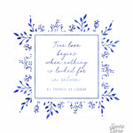 St. Therese of Lisieux quote "True love begins..." saint print, Catholic, mom, Women, mother's day, gift for her, wedding gift, confirmation