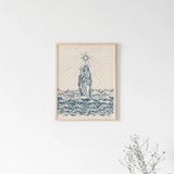 Star of the Sea Stella Maris Art Print, Hail Mary print, mother's day print catholic print, Blessed Mother, Marian poster, Mary catholic art