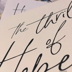 The Thrill of Hope Art Print | O Holy Night Christmas Advent Catholic Poster | Catholic Decor | Christmas Print 5x7 8x10 11x14