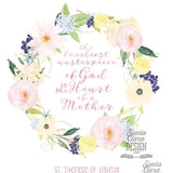 Mother's Day Print, 8x10 & 5x7, Therese of Lisieux, mother's quote, gift for mom, St Therese, Catholic Gift, saint quote, mother's day gift