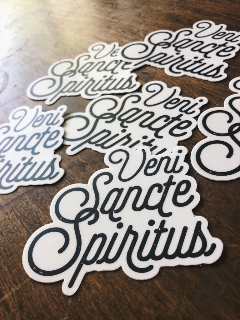 Veni Sancte Spiritus Sticker | Come Holy Spirit Decal | Catholic Stickers for laptop, waterbottle, bike, car | vinyl decal | Confirmation