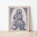 Vintage Madonna And Child Vintage Style Catholic Art Print, Marian Art, Catholic Gift, Catholic Art, Catholic Gift, Mary Print, Christmas