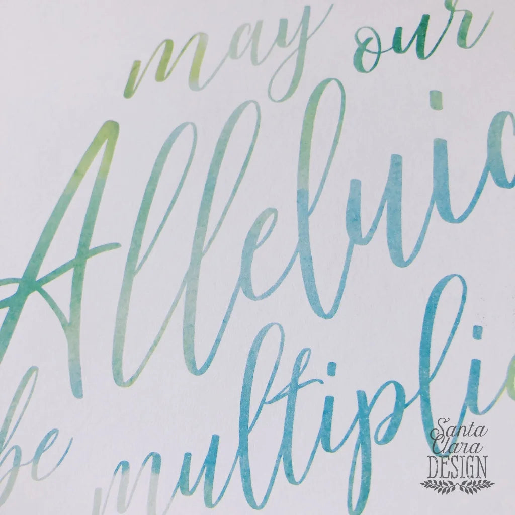 Alleluias be Multiplied Art Print | Easter Catholic Poster  |  RCIA Confirmation Baptism Gift | Easter Decor | Spring Print 5x7, 8x10