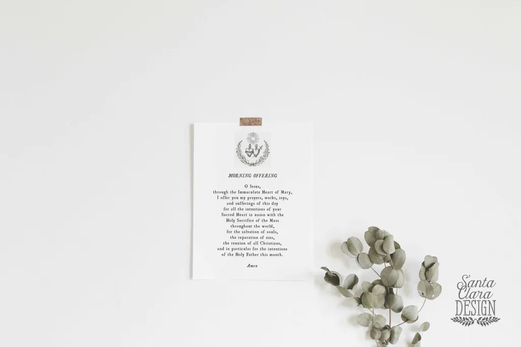 Catholic Morning Offering Prayer Print Art Bestsellers