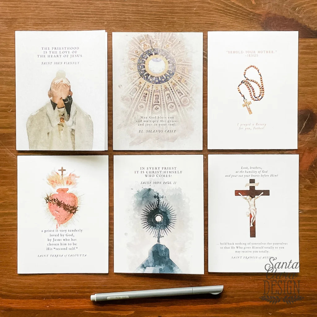 Catholic Priest Notecard Set Package Of 6