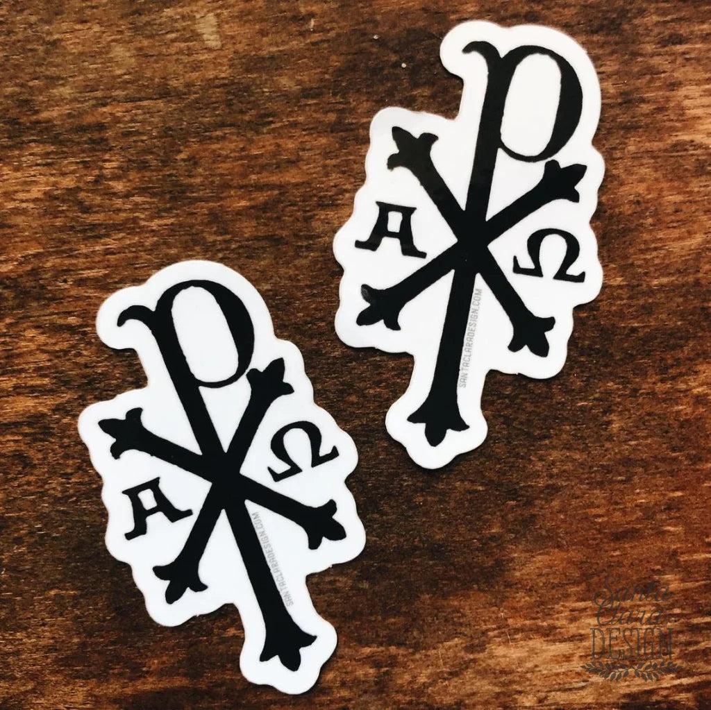 Chi Rho Decal | Catholic Sticker | Christian Catholic symbol sticker for car, tumbler, bike, laptop | vinyl decal
