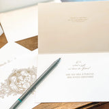 Christmas Holy Family Crest Greeting Card And Envelope Set - Set Of 10 Folded Cards & Note Cards
