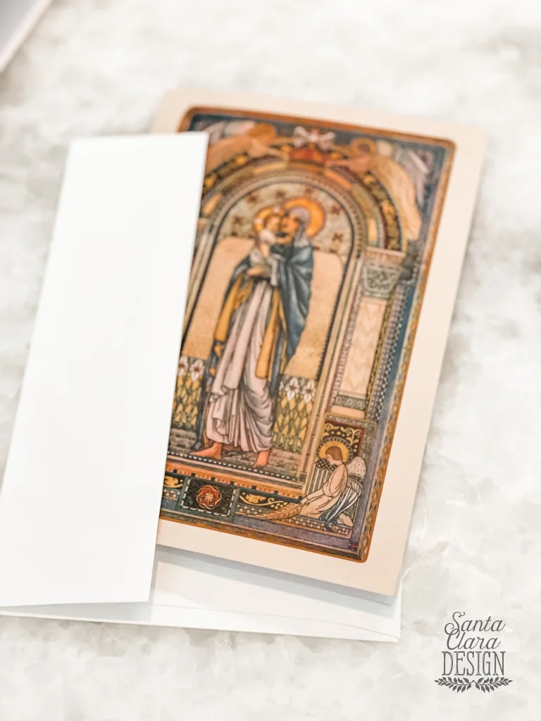 Christmas Madonna And Child Greeting Card Envelope Set - Set Of 10 Folded Cards