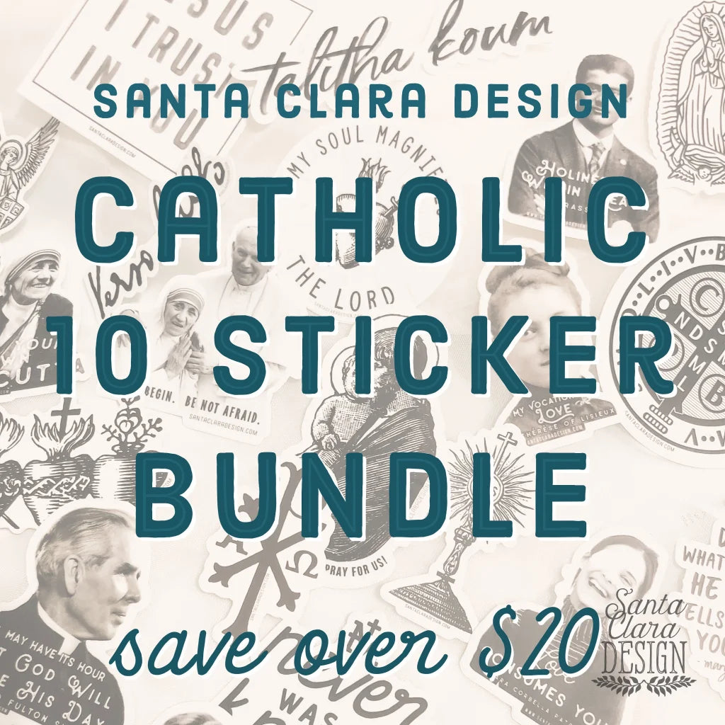 Discount 10 Sticker Bundle: Any 10 stickers, Catholic sticker, catholic stickers, catholic decals, laptop, yeti, catholic vinyl, auto decal