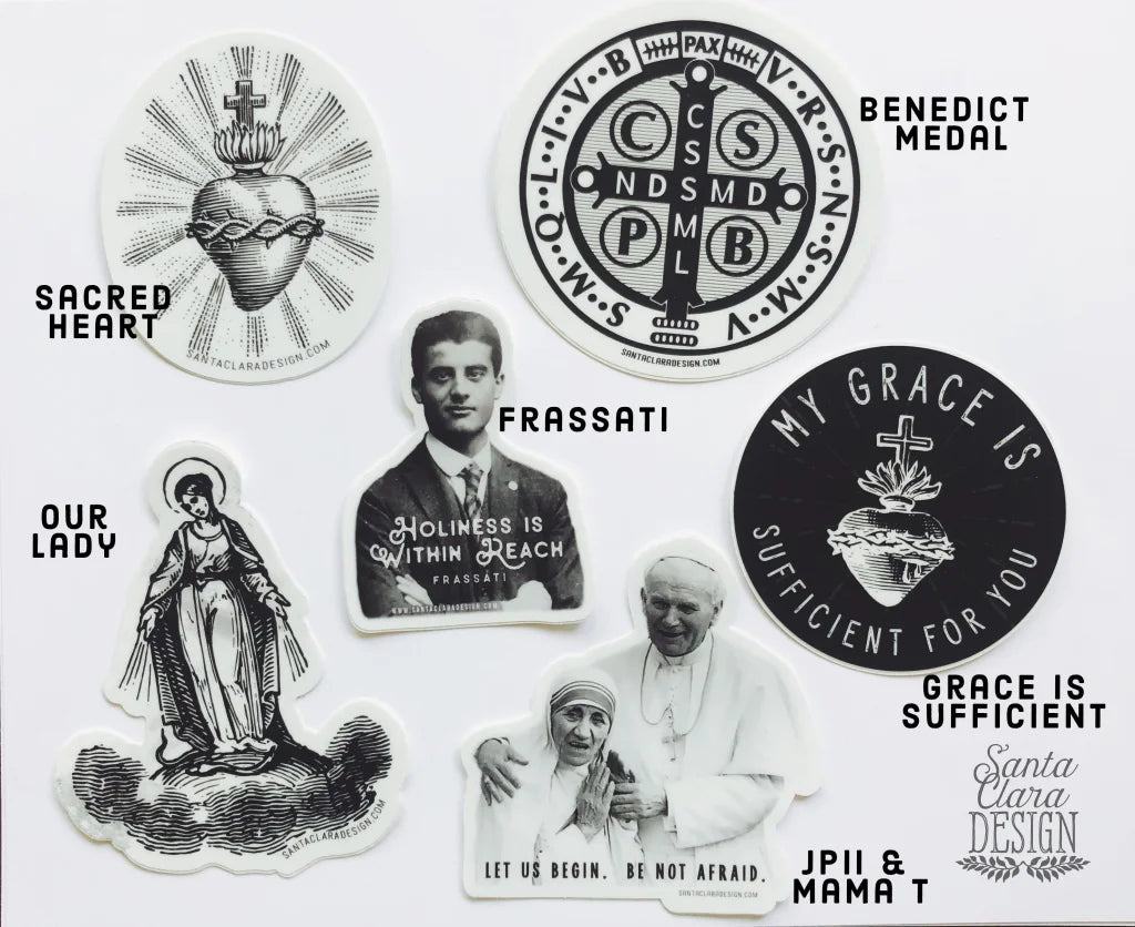 Discount 10 Sticker Bundle: Any 10 stickers, Catholic sticker, catholic stickers, catholic decals, laptop, yeti, catholic vinyl, auto decal