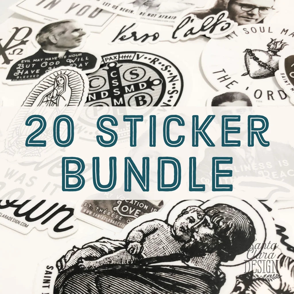 Discount 20 Sticker Bundle: Any 20 stickers, Catholic sticker, catholic stickers, catholic decals, laptop, yeti, catholic vinyl, auto decal