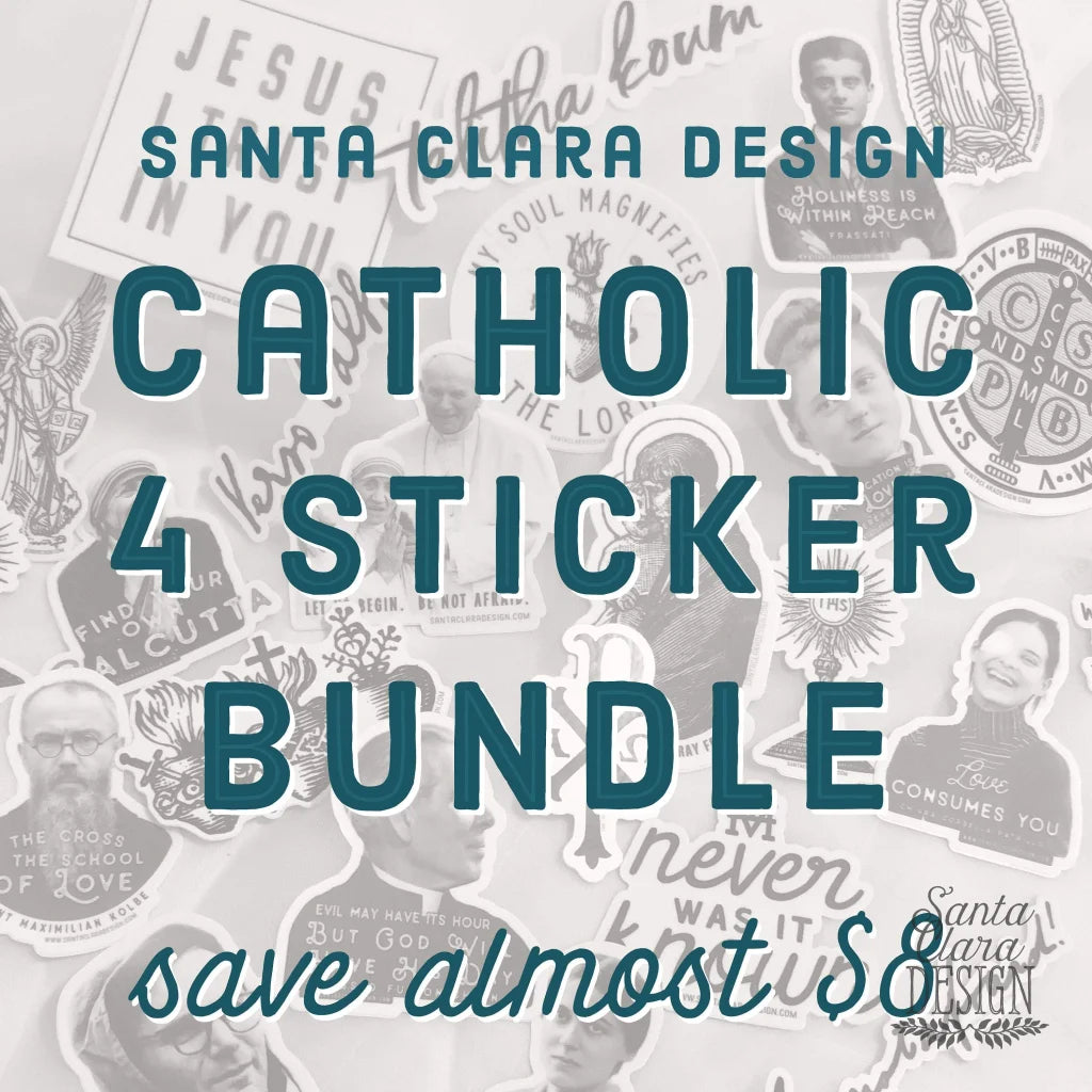 Discount 4 Sticker Bundle: Any 4 stickers, Catholic sticker, catholic stickers, catholic decals, laptop, yeti, catholic vinyl, auto decal