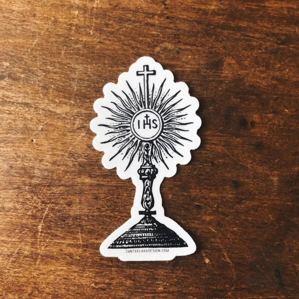 Eucharist Monstrance Catholic Sticker| Catholic Vinyl Sticker | indoor outdoor use | car van bumper sticker | tumber decal | laptop decal