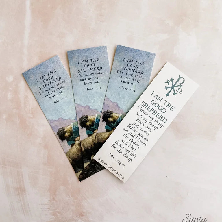 Good Shepherd Bookmark Set, 2-sided, prayer bookmark, prayer card, bible bookmark, Catholic bookmark, confirmation gift, retreat gift
