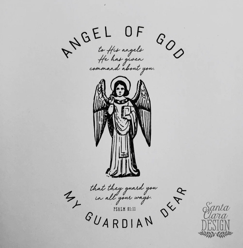 Guardian Angel Prayer Print | Catholic Print | Baby and Child Blessing Room Art