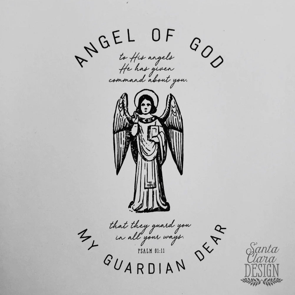 Guardian Angel Prayer Print | Catholic Print | Baby and Child Blessing Room Art
