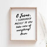 Jesus I Surrender Novena Prayer Print Art