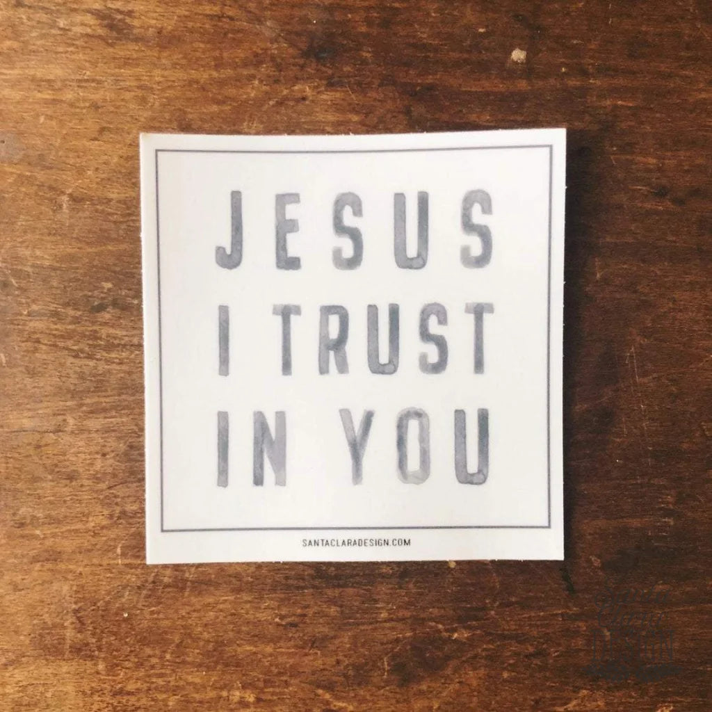 Jesus I Trust in You Vinyl Decal | Catholic Vinyl Sticker | indoor outdoor use | tumbler decal | laptop decal | car decal | divine mercy