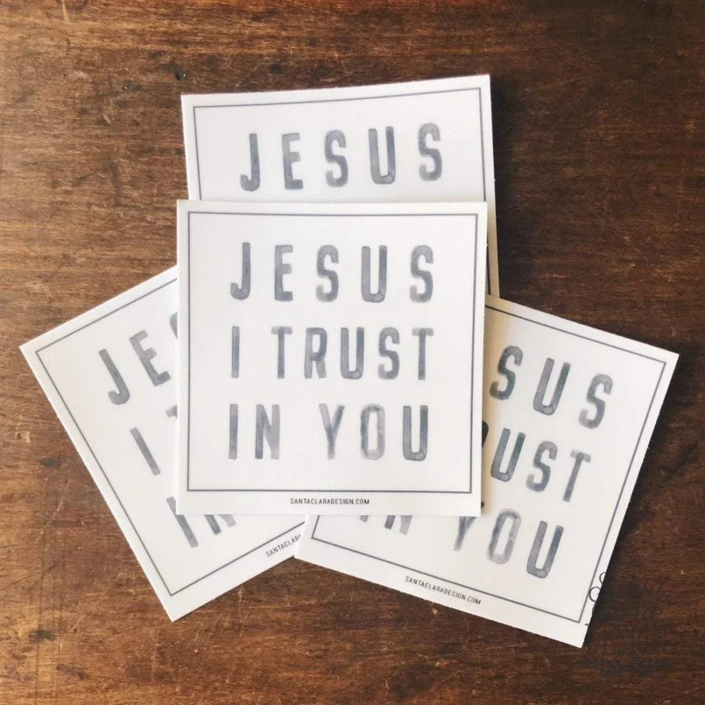 Jesus I Trust in You Vinyl Decal | Catholic Vinyl Sticker | indoor outdoor use | tumbler decal | laptop decal | car decal | divine mercy