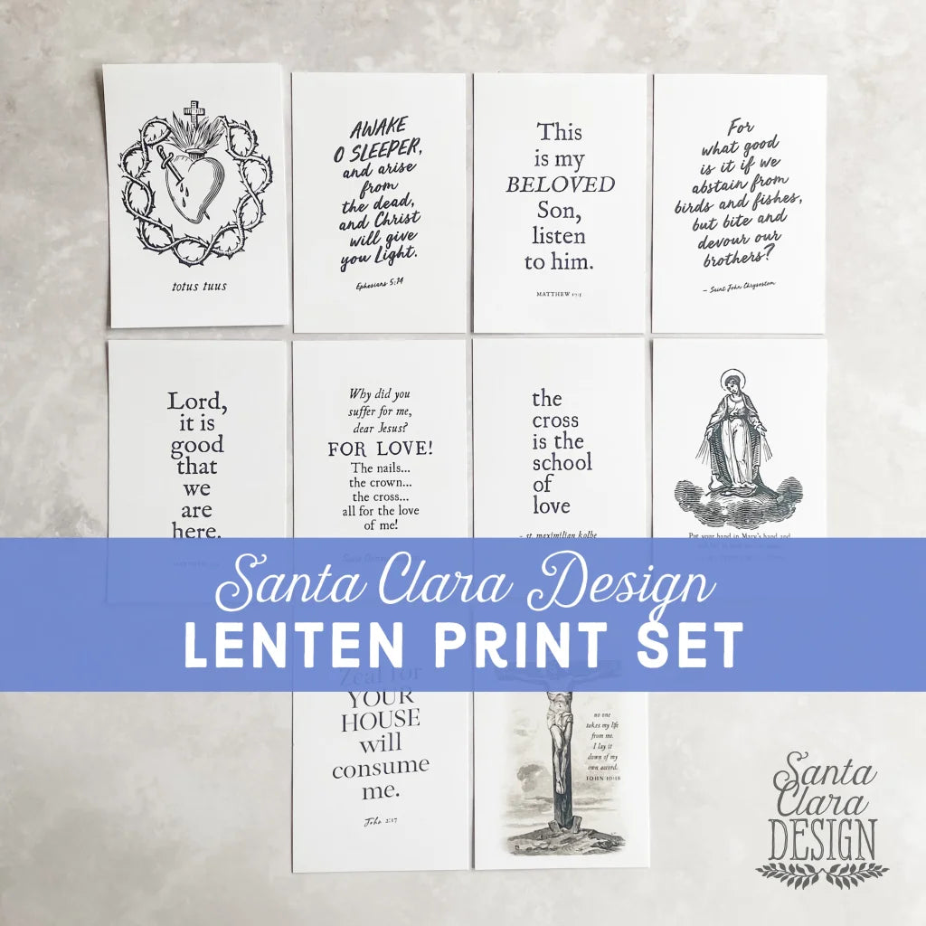 Lent Print Pack With Optional Wood Holder