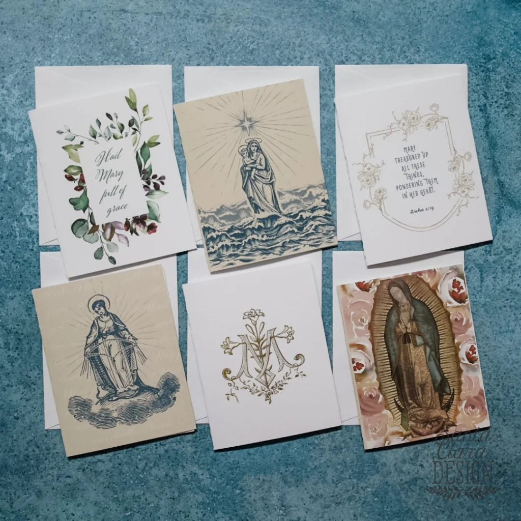 Marian Notecard Set Of Six Cards And Envelopes Notecards &amp; Postcards
