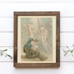 Mary And Crowned Infant Jesus Vintage Art Print