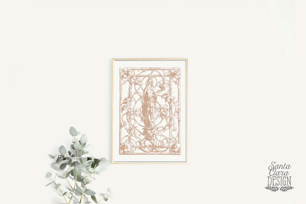 Mary Gate Of Heaven Art Print 5X7 / Blush Art Print