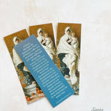 Morning Offering Mary Bookmark Set, Marian 2-sided bible prayer bookmark, Catholic book club gift, stocking stuffer, bookish, St Nicholas