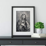 Our Lady of Sorrows Vintage Style Catholic Art, Marian Art, Catholic Gift, Catholic Art, Catholic Gift, Mary Print, Lent art, Lenten print