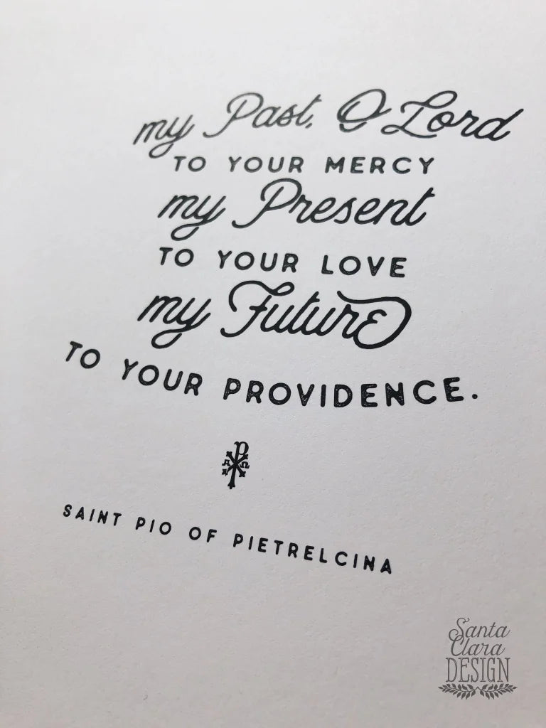 Padre Pio &amp;quot;My Past to Your Mercy&amp;quot; Quote Print | Catholic Print | Catholic wall Art