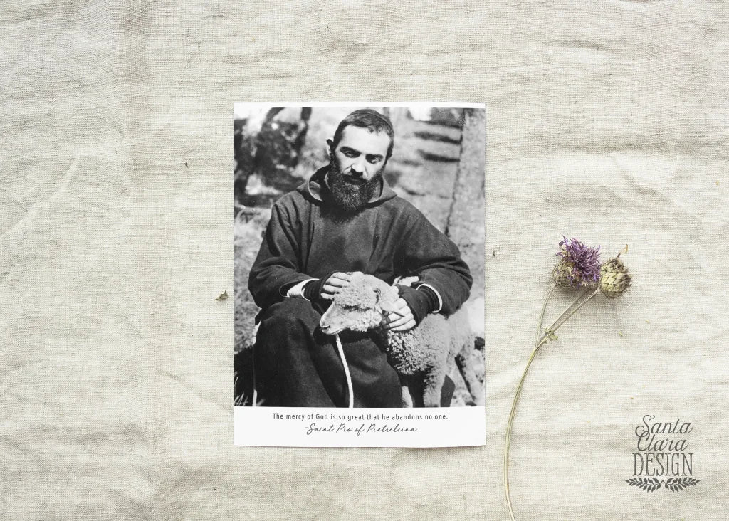 Padre Pio The Mercy Of God Is So Great Image And Quote Print Art