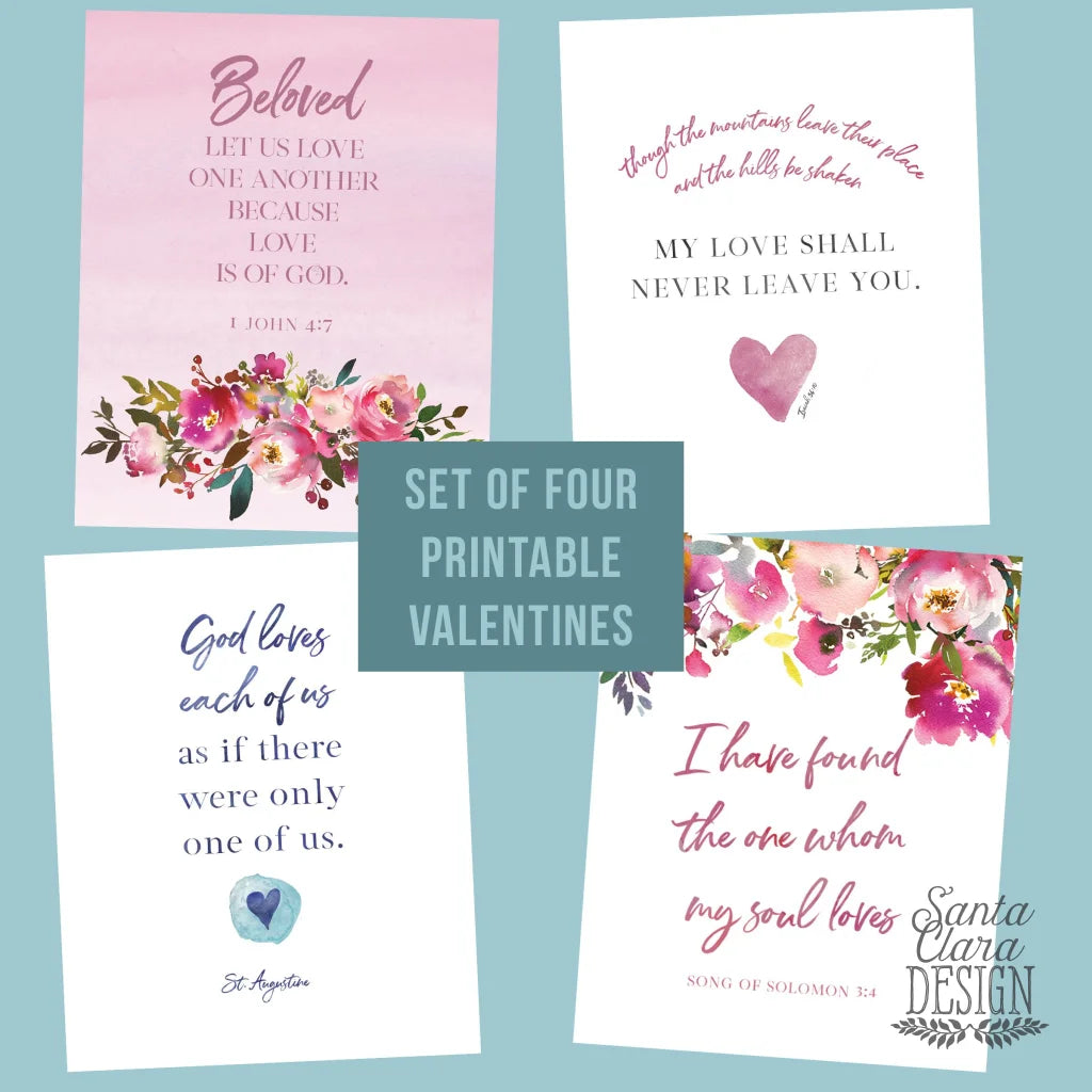 PRINTABLE &amp;quot;Beloved&amp;quot; St. Valentine Card | 1 of 8 Catholic Saint/Scripture cards for St. Valentine&amp;#39;s day, download and print from home