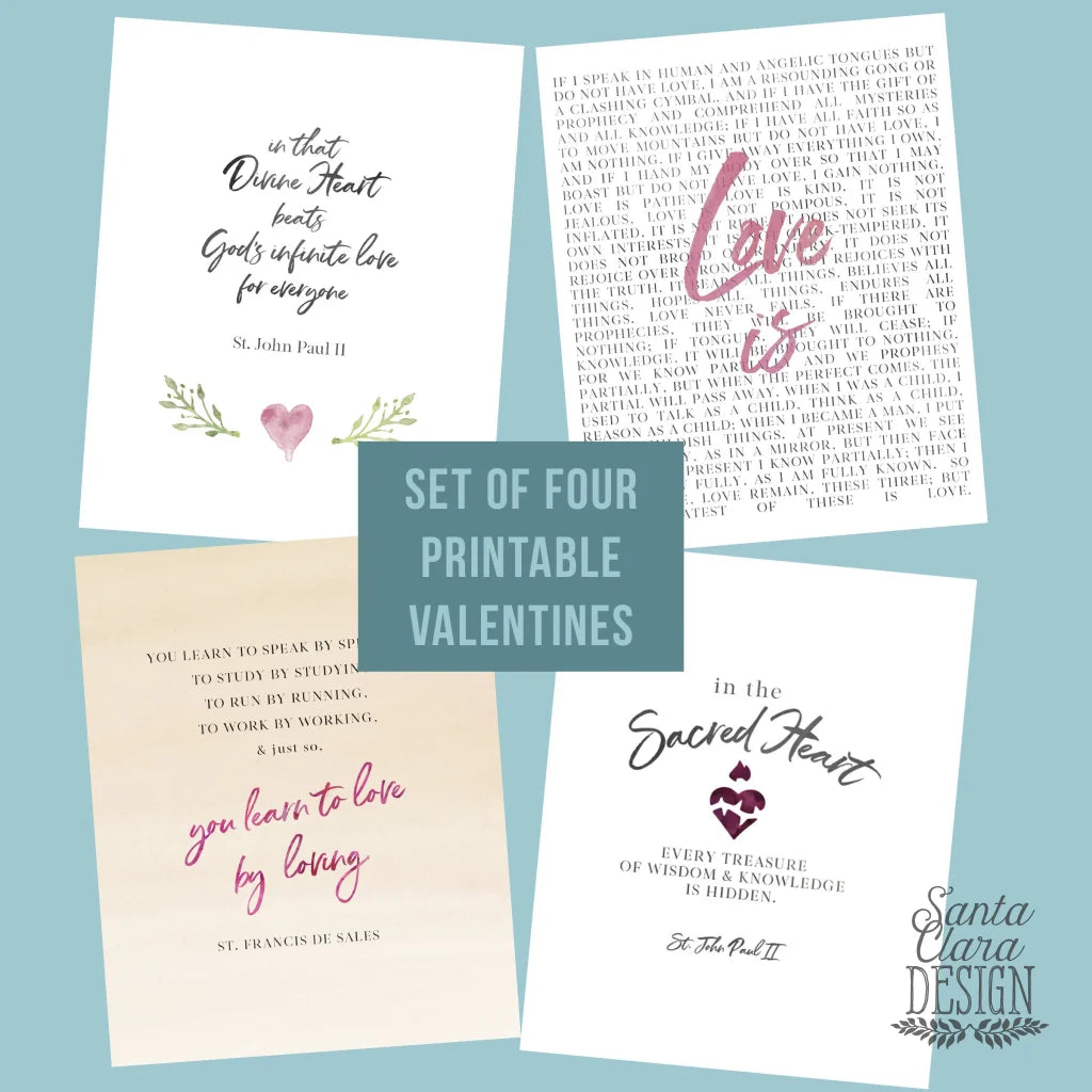 PRINTABLE &amp;quot;Beloved&amp;quot; St. Valentine Card | 1 of 8 Catholic Saint/Scripture cards for St. Valentine&amp;#39;s day, download and print from home
