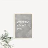 PRINTABLE "Remember you are dust" Lenten home Printable 8x10 Catholic art, printable prayer, Saint Quote, Catholic Posters, Lent decor