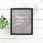 PRINTABLE "Remember you are dust" Lenten home Printable 8x10 Catholic art, printable prayer, Saint Quote, Catholic Posters, Lent decor