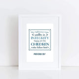 Father&#39;s Day Print, Proverbs, gift for dad, dad birthday gift, fathers day print, wedding gift for dad, Bible Verse, to dad from daughter