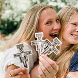 San Damiano Cross Sticker | Franciscan Cross Decal | Catholic Sticker for indoor & outdoor use | Catholic decal for laptop, car, waterbottle