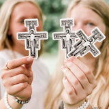 San Damiano Cross Sticker | Franciscan Cross Decal | Catholic Sticker for indoor & outdoor use | Catholic decal for laptop, car, waterbottle