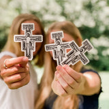 San Damiano Cross Sticker | Franciscan Cross Decal | Catholic Sticker for indoor & outdoor use | Catholic decal for laptop, car, waterbottle