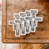 San Damiano Cross Sticker | Franciscan Cross Decal | Catholic Sticker for indoor & outdoor use | Catholic decal for laptop, car, waterbottle