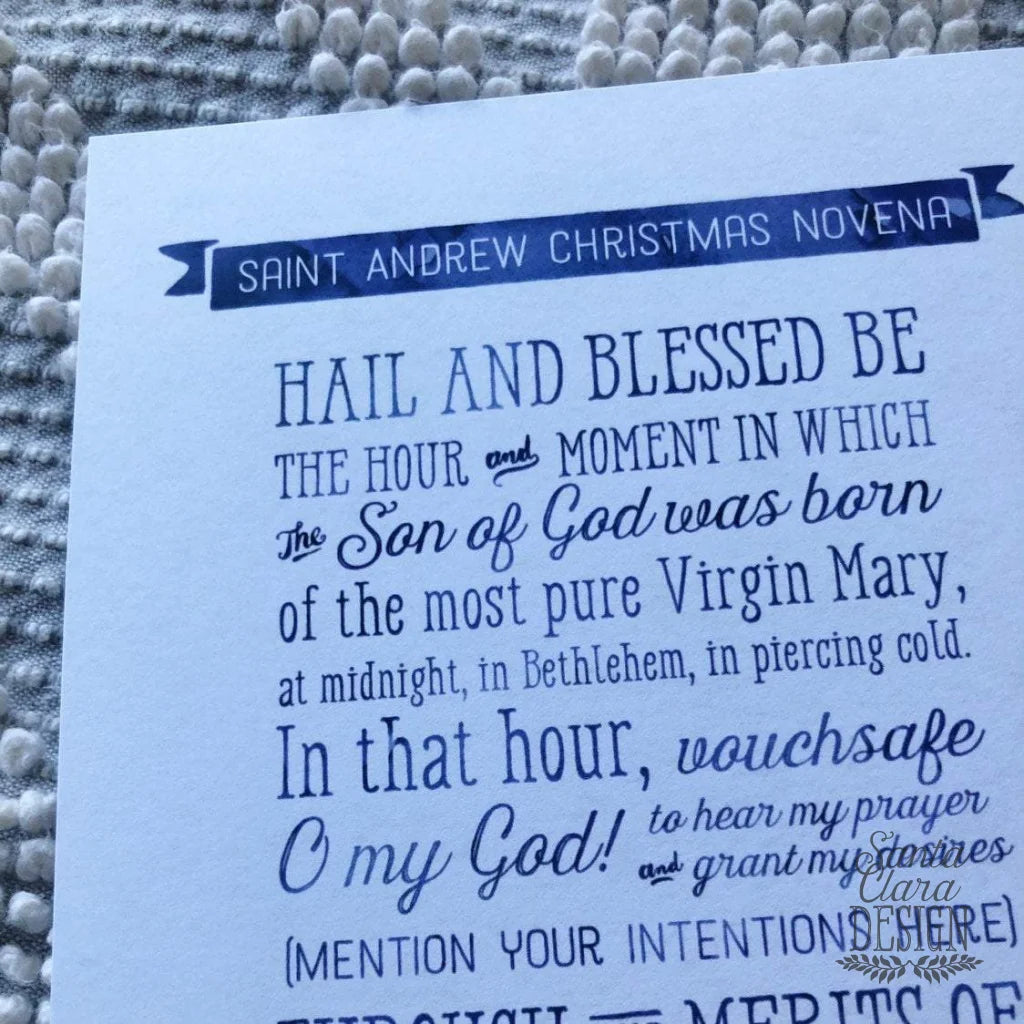 St. Andrew Christmas Novena Catholic Art, Advent Prayer for Family, Catholic Family Tradition, Christmas Advent Print, Catholic Print