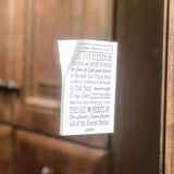 St. Andrew Christmas Novena Surface & Window Cling, prayer static cling Catholic advent adhesive cling, Catholic prayer, sets of 1, 4 or 10