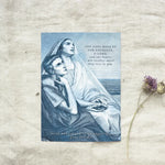 St. Augustine & St. Monica Print, Our Hearts are Restless Catholic Art, saint Quote Art, Catholic Poster, Catholic gift, confirmation