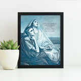 St. Augustine & St. Monica Print, Our Hearts are Restless Catholic Art, saint Quote Art, Catholic Poster, Catholic gift, confirmation