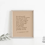 St. Catherine of Siena Lenten quote poster for home, Catholic art print, Lent Art, Good Friday Art Print, Lenten decor, confirmation, RCIA