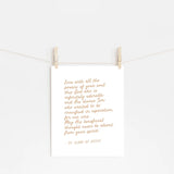 St. Clare of Assisi Lent Print &quot;Infinitely Adorable&quot; Lenten poster, Catholic art print, Lent Art, Good Friday Art Print, Lenten decor