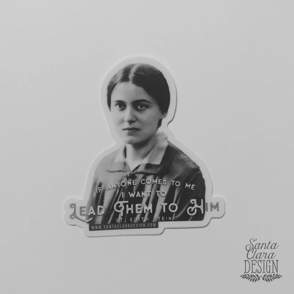 St. Edith Stein Decal &amp;quot;Lead Them&amp;quot; Catholic Sticker for indoor &amp; outdoor use | waterbottle laptop, catholic sticker, Catholic saint sticker